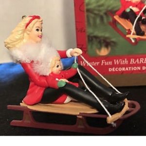 Winter Fun w/Barbie and Her Sister Kelly Ornament